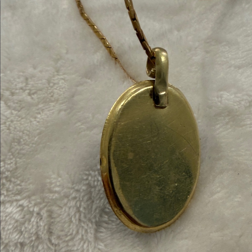 Intricate Gold Tone and Blue Mosaic Necklace - Picture 5 of 13